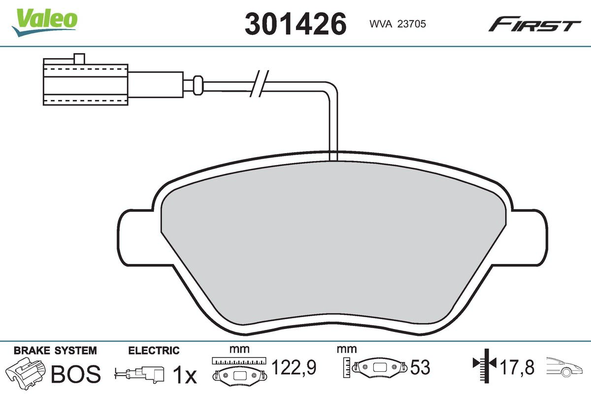 Placute frana VALEO 301426